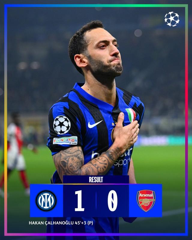 CCTV5在线直播-【欧冠】国米1比0阿森纳，恰尔汗奥卢点射一剑封喉